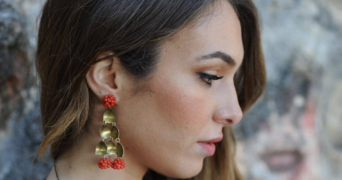 Orecchini in argento dorato e corallo - I tesori di Costanza - VIT'ALBA Tour&Jewels
